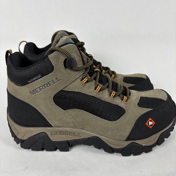 Merrell Work Moab Onset Mid Composite Toe Waterproof Boots Size Men's 7 -/ W8.5 - Picture 2 of 14